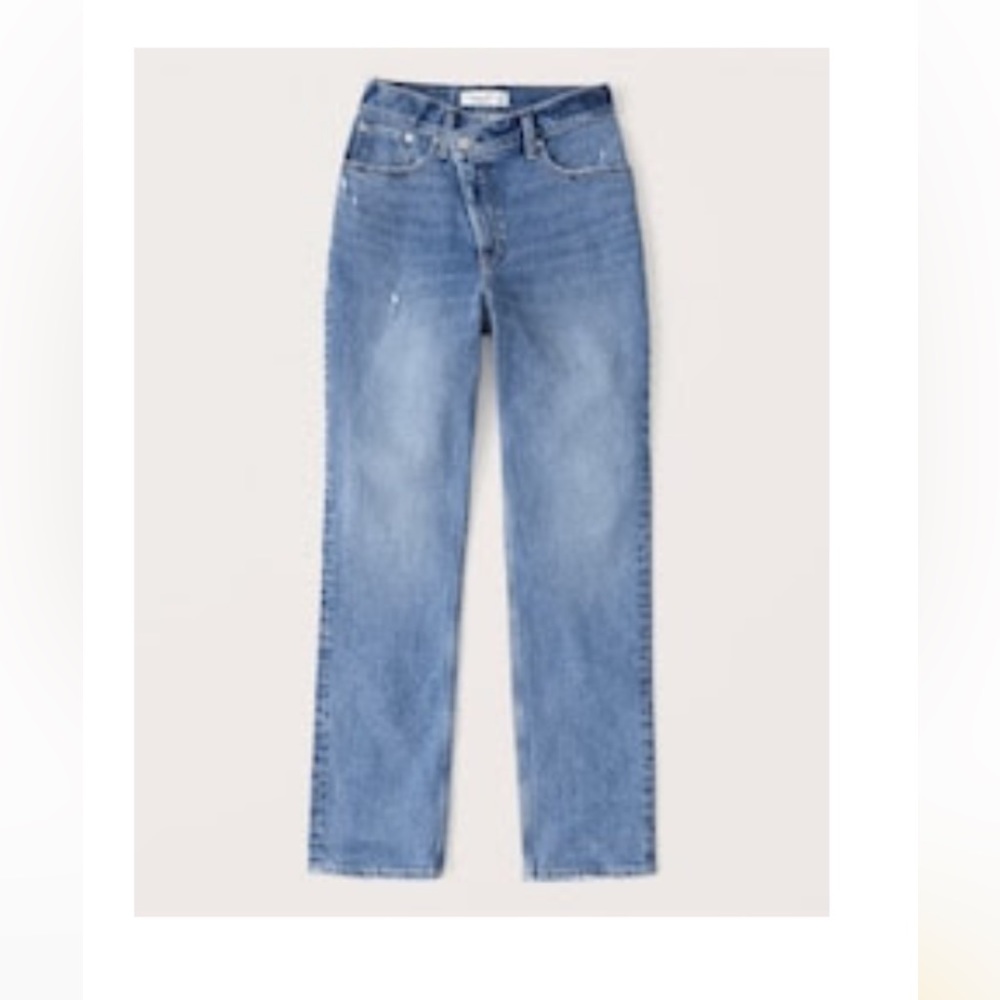 NWT Abercrombie Curve Love 90s Ultra High Rise Straight Jeans